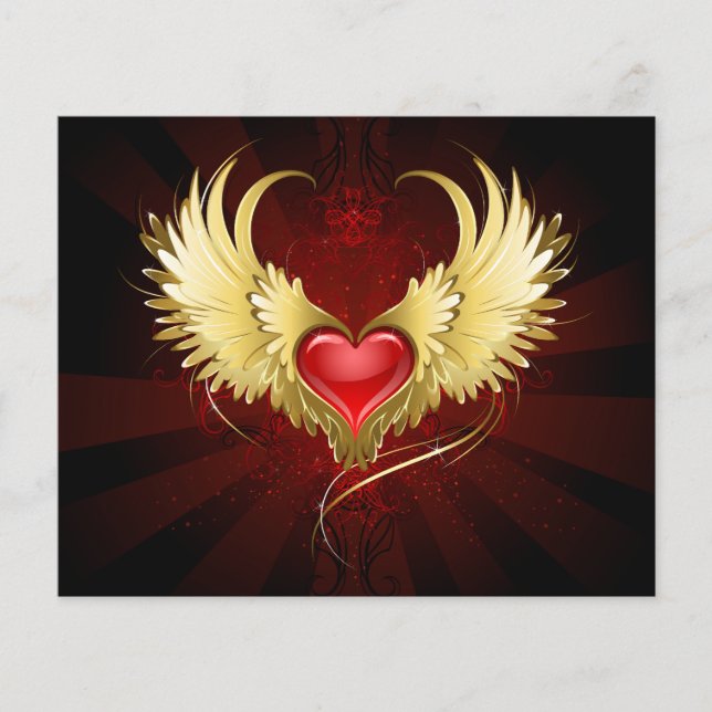 Red Heart med Golden Vingar Flygblad (Framsidan)