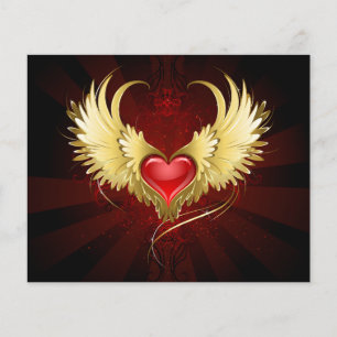 Red Heart med Golden Vingar Flygblad