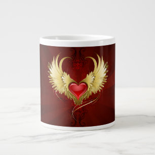 Red Heart med Golden Vingar Jumbo Mugg