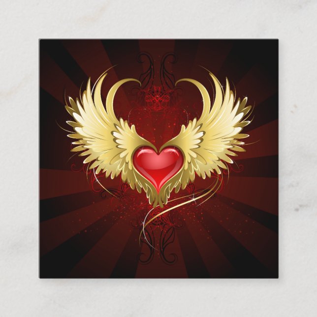 Red Heart med Golden Vingar Lojalitetskort (Framsida)