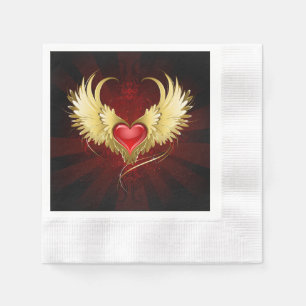 Red Heart med Golden Vingar Pappersservett