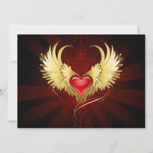 Red Heart med Golden Vingar Rådkort
