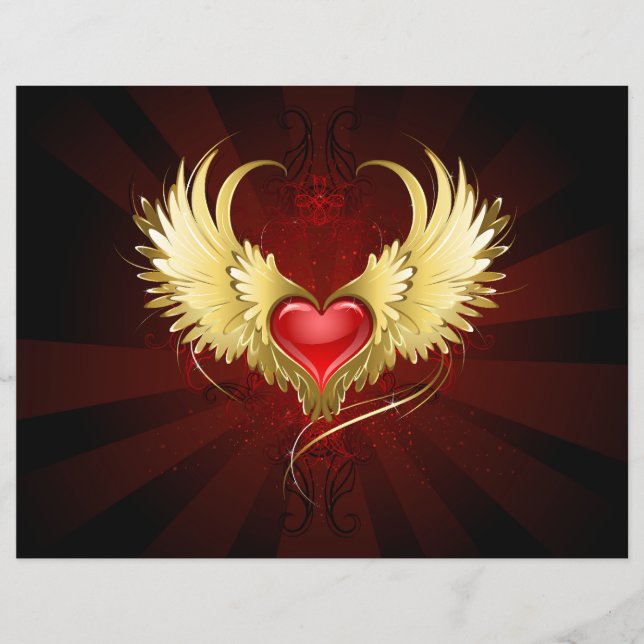 Red Heart med Golden Vingar Reklamblad (Framsidan)
