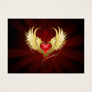 Red Heart med Golden Vingar Visitkort