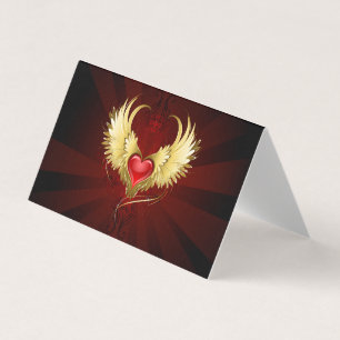 Red Heart med Golden Vingar Visitkort