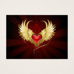 Red Heart med Golden Vingar Visitkort