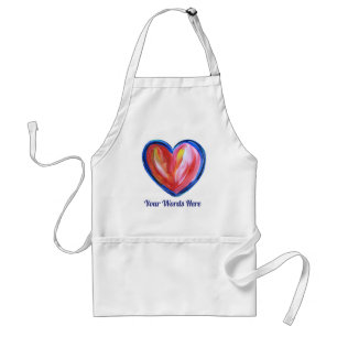 Red Heart med Hope Art Anpassningsbar Apron Förkläde