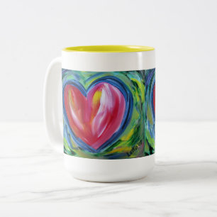 Red Heart med Hope Art Anpassningsbar Kaffe koppar