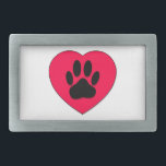 Red Heart med Hund Paw Print<br><div class="desc">Cute Red Hjärta med hund PW-tryck. Ursprunglig bild.</div>