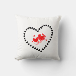 Red Heart Modern Art Kudde