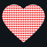 Red Heart Mönster Bröllop Valentine Birthdays Hjärtformat Klistermärke<br><div class="desc">Tryckt med sött rött hjärta!</div>