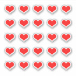 Red Heart Mönster Bröllop Valentine Birthdays Klistermärken<br><div class="desc">Tryckt med sött rött hjärta!</div>
