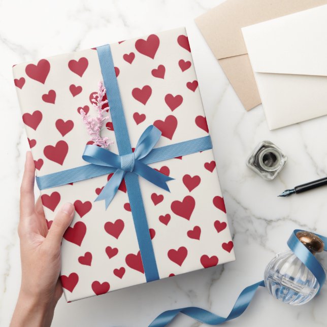 Red Heart Mönster Presentpapper (Gifting)