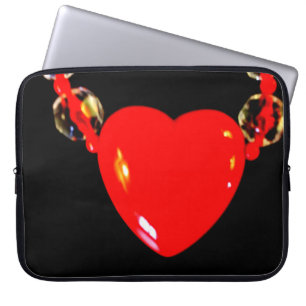 Red Heart Necklace Laptop Fodral