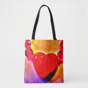 Red Heart Necklace Tygkasse
