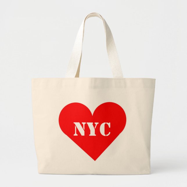 Red Heart NYC Jättehandväskor Jumbo Tygkasse (Framsidan)