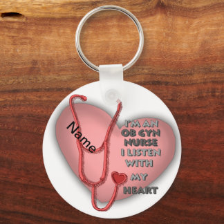 Red Heart ObGyn Nurse Nyckelring