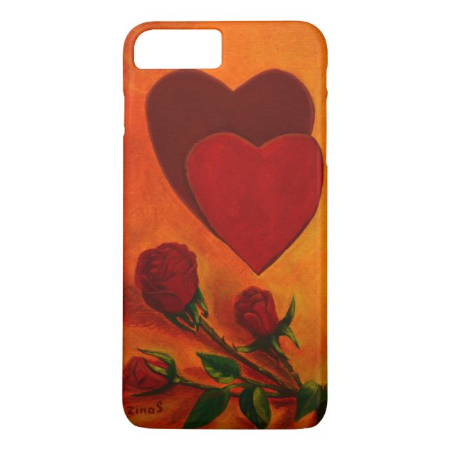 Red Heart och ro Case-Mate iPhone Skal (Baksida)
