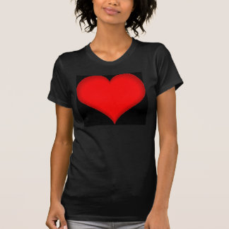 red_heart_on_black_field t-shirt
