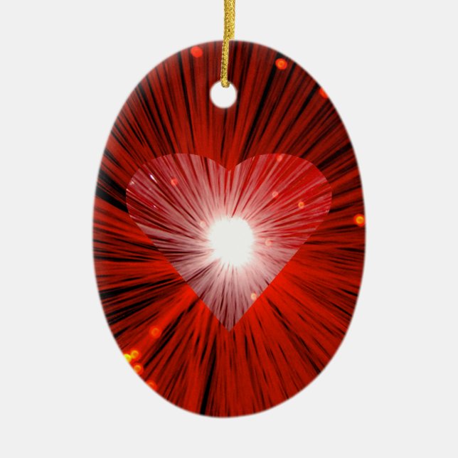 Red Heart ornament oval (Framsidan)