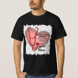 Red Heart Orthopedic Nurse T Shirt