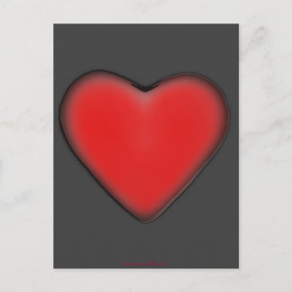 Red Heart på Grått Vykort