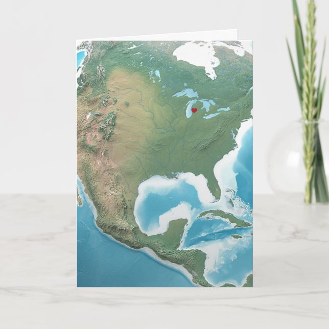 Red Heart på planeten Jorden Kort (Framsida)