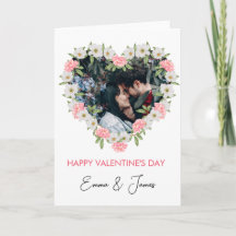 Red Heart Photo Valentine Day Card