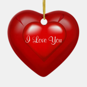 Red Heart Pop I Kärlek Du håller ornament