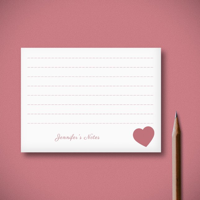Red Heart Post-it Block (Red Heart Post-it Notes)