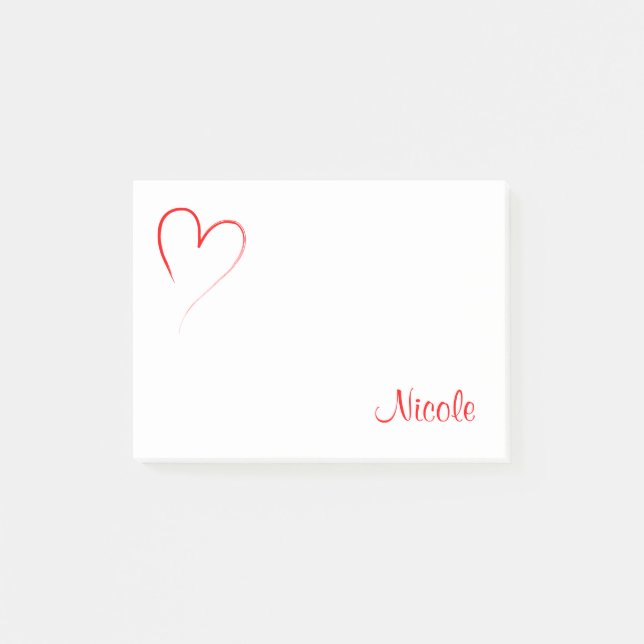 Red Heart Post-it Block (Framsida)