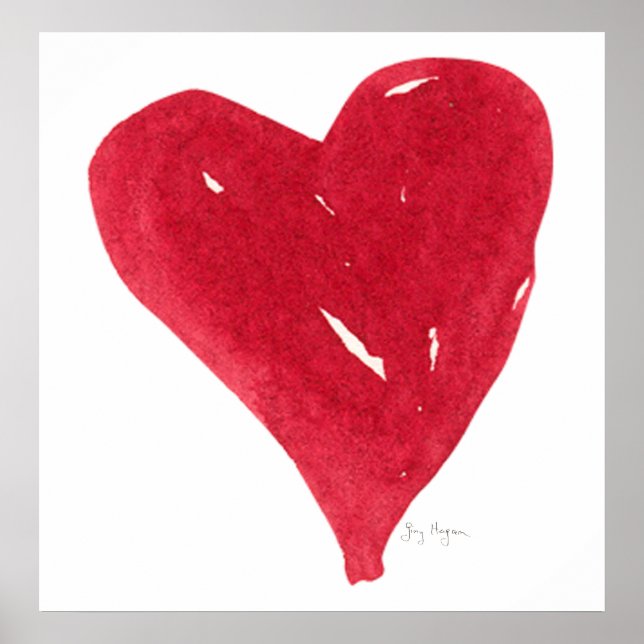 Red Heart Poster och skriver ut (Framsidan)