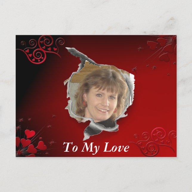 Red Heart ram Vykort (Framsida)