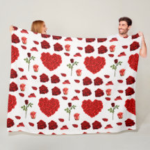 Red heart red flowers garden chic floral foliage