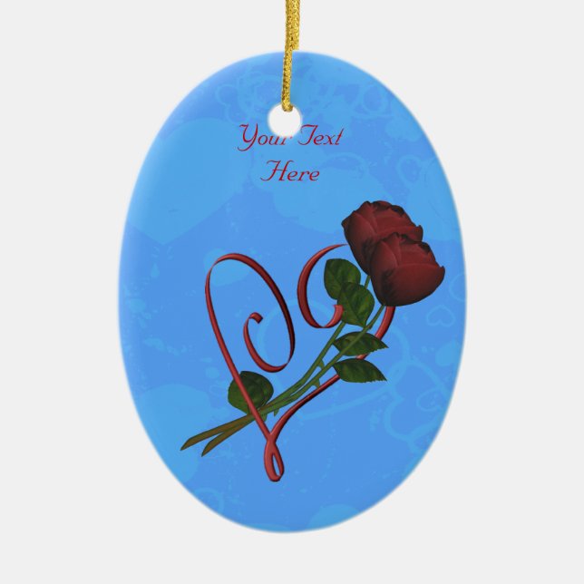 Red Heart Red Rosenknopps Ornament (Framsidan)