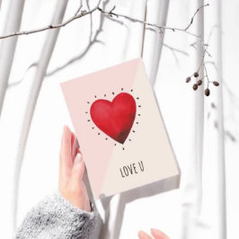 Red Heart Romantik Card Julkort