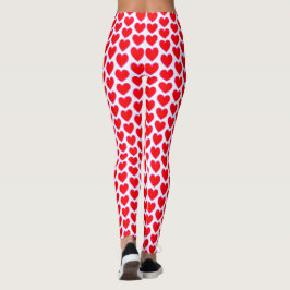 Red Heart Rosa Kant Ljuskung Mönster Leggings