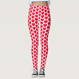Red Heart Rosa Kant Ljuskung Mönster Leggings