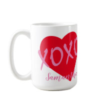 Red Heart Rosa XOXO Valentine Day Modern