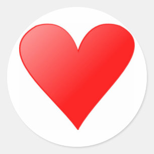 Red Heart Runt Klistermärke