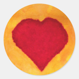 Red Heart Runt Klistermärke