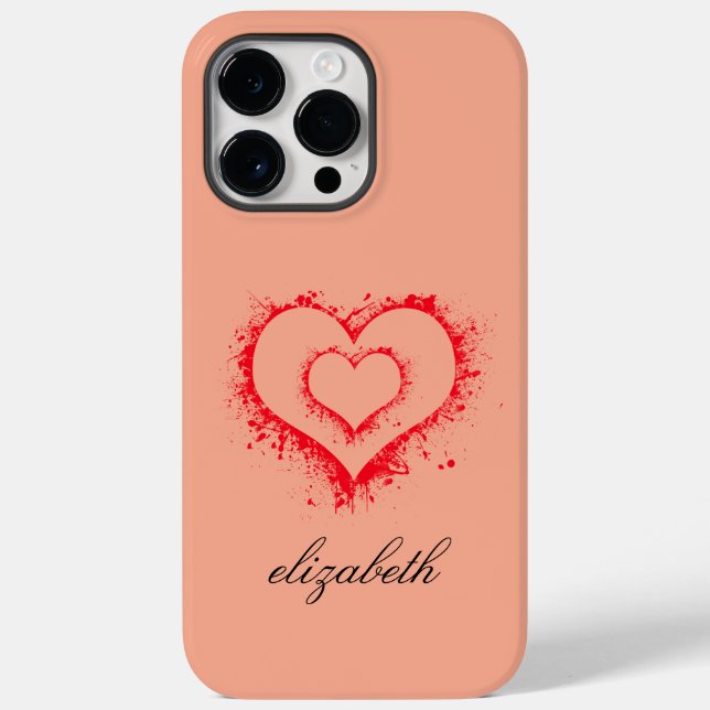 red heart shape colorful background personalized  (Baksida)
