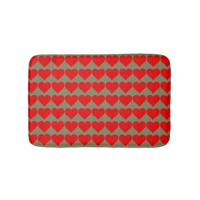 Red Heart Shape Kärlek Classic - enkel minimalism Badrumsmatta (Framsidan)