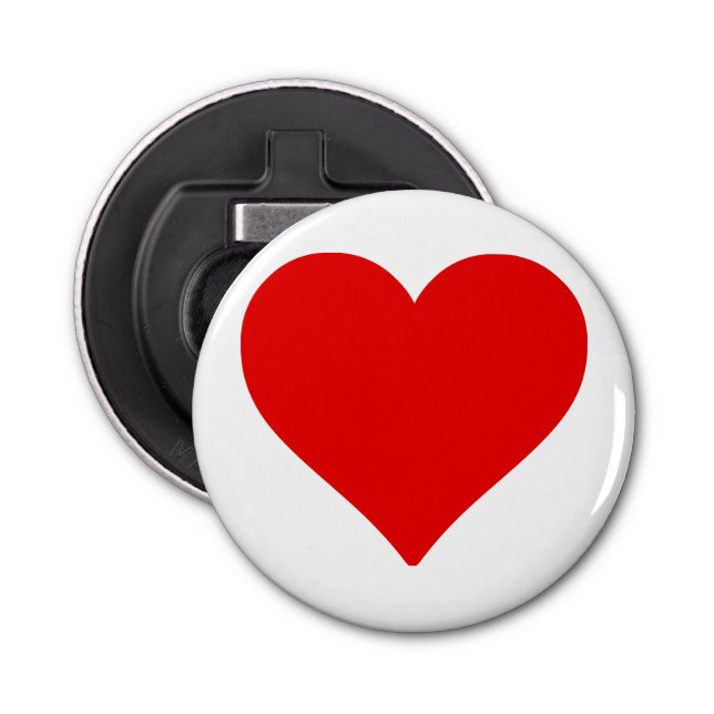 Red Heart Shape Kärlek Classic - enkel minimalism Flasköppnare (Framsidan)