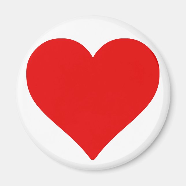 Red Heart Shape Kärlek Classic - enkel minimalism Magnet (Framsidan)