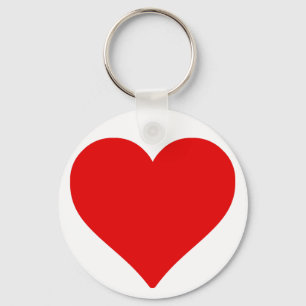 Red Heart Shape Kärlek Classic - enkel minimalism Nyckelring