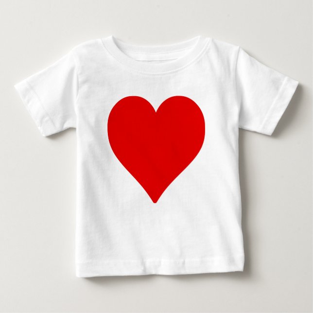 Red Heart Shape Kärlek Classic - enkel minimalism T-shirt (Framsida)