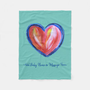 Red Heart Soft Ull Anpassningsbar Baby Blanket Fleecefilt