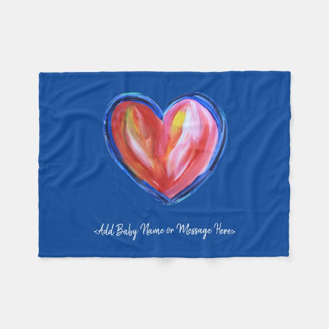 Red Heart Soft Ull Anpassningsbar Baby Blankets Fleecefilt (Framsidan (Horisontell))