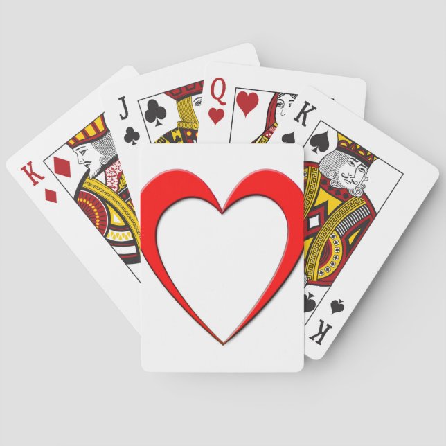 Red Heart Spel Kort (Baksidan)